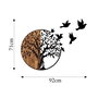 Wallity Tree And Birds - 322 Escultura de Pared Negro y Nogal